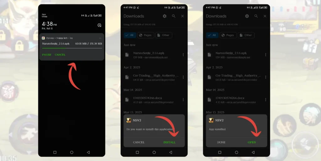 How to Download and naruto senki apk In Andriod