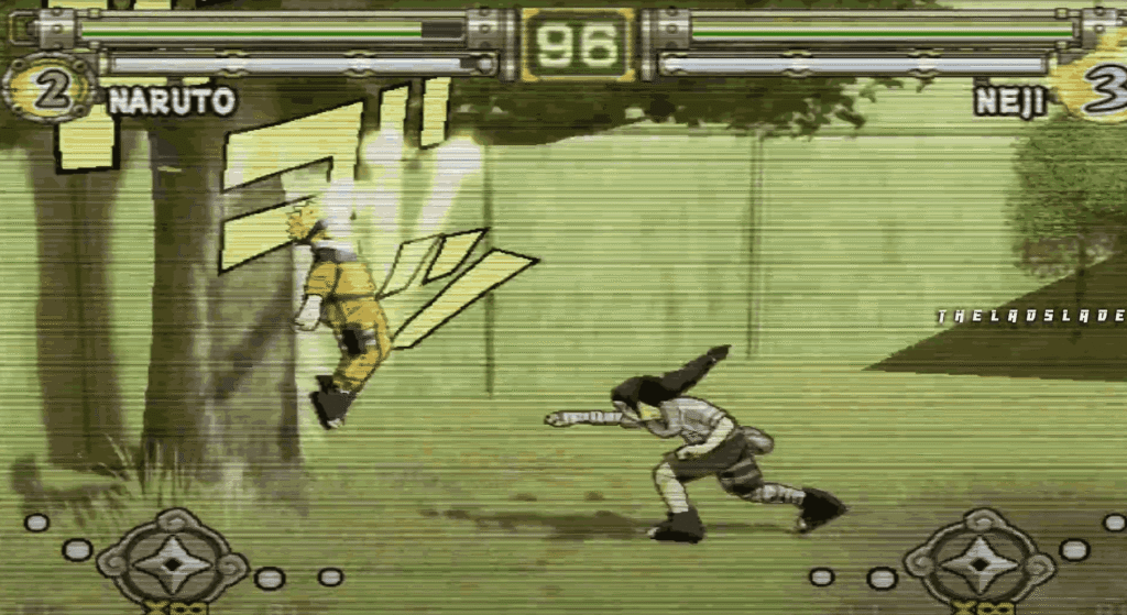 Sasuke performing Chidori in Naruto Ultimate Ninja 4