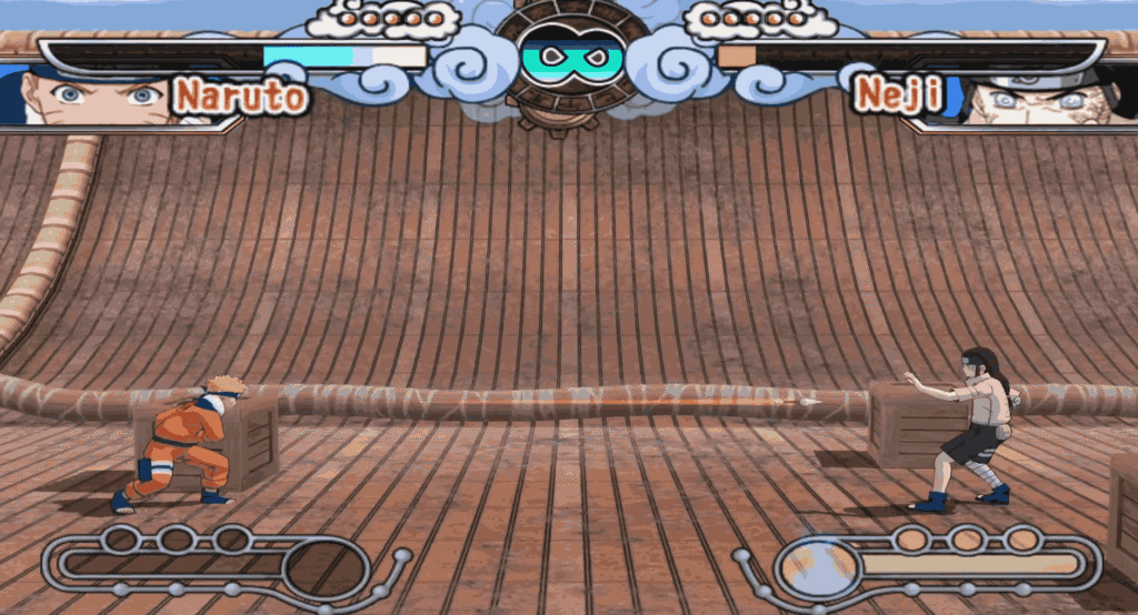 Hidden Leaf Village stage in high-resolution with dynamic lighting effects