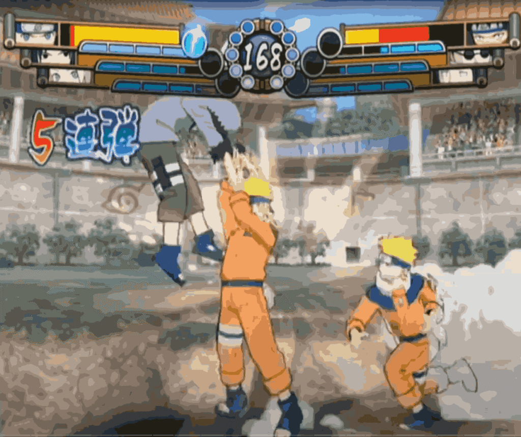 Kakashi using Chidori in Naruto GameCube game