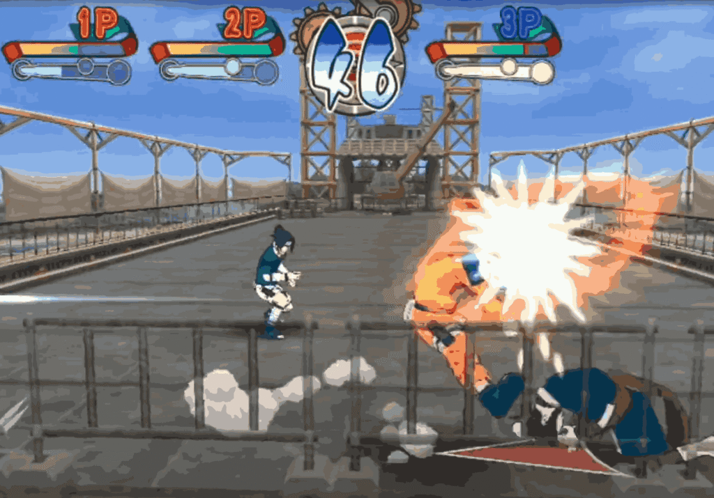 Character select screen featuring Kakashi and Rock Lee