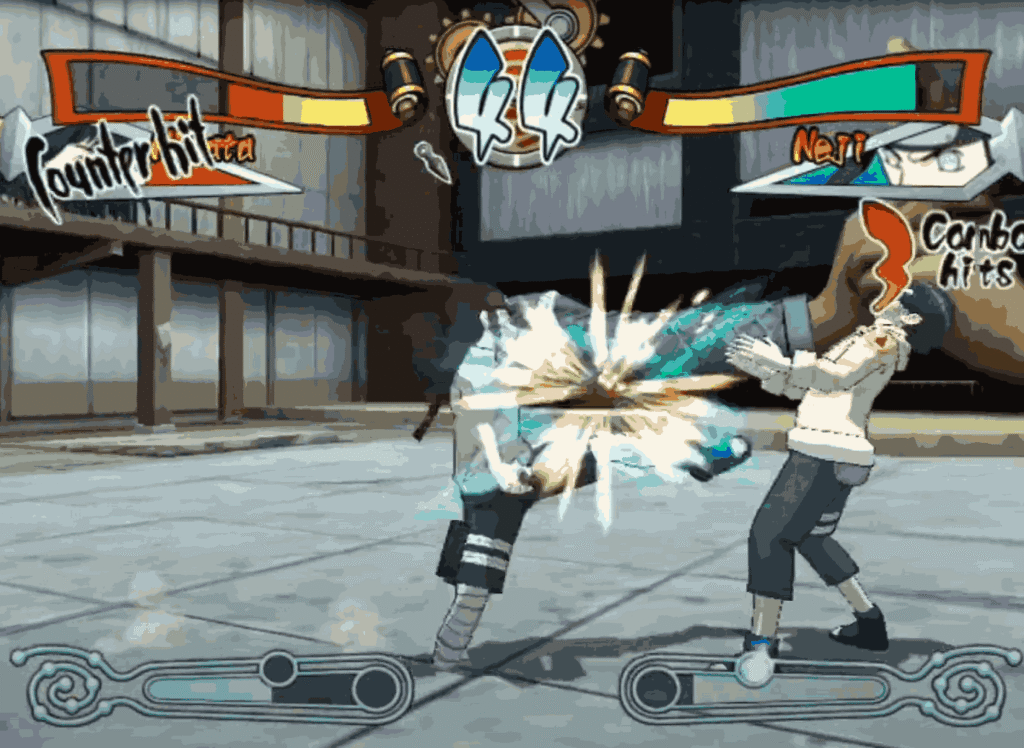 Naruto performing Rasengan attack in-game