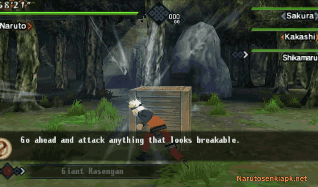 Team Naruto fighting enemies in Kizuna Drive